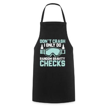 Funny Skier Saying Skiing Snow Winter - Cooking Apron - black - Front - AI Model Male 185 dark (185cm)
