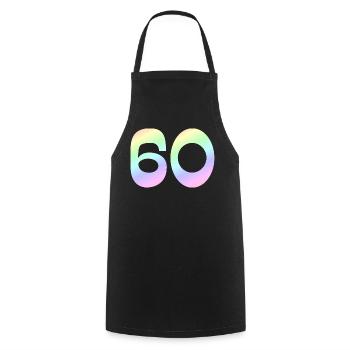 geschenkidee, 60 pastellfarbe - Kochschürze - Schwarz - Vorne - AI Model Male 185 dark (185cm)