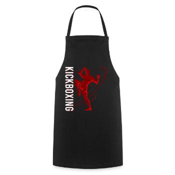 Kickboxer Arts Martiaux Kickboxing Kickboxen - Tablier de cuisine - noir - Devant - AI Model Male 185 dark (185cm)