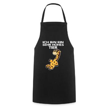 Teamleiter Giraffe - Kochschürze - Schwarz - Vorne - AI Model Male 185 dark (185cm)