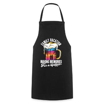 Family Vacation Making Memories Lifetime - Cooking Apron - black - Front - AI Model Male 185 dark (185cm)