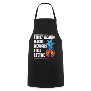 Family Vacation Making Memories Lifetime - Cooking Apron - black - Front - AI Model Male 185 dark (185cm)