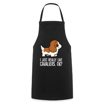 J’aime beaucoup Cavaliere, d’accord? Cavalier - Tablier de cuisine - noir - Devant - AI Model Male 185 dark (185cm)