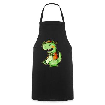 Tyrannosaurus Rex T-Rex With Vest And Pumpkin For - Cooking Apron - black - Front - AI Model Male 185 dark (185cm)