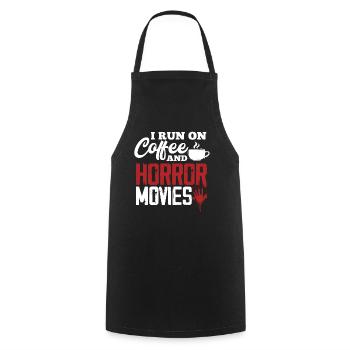 Horror Movies Coffee - Cooking Apron - black - Front - AI Model Male 185 dark (185cm)