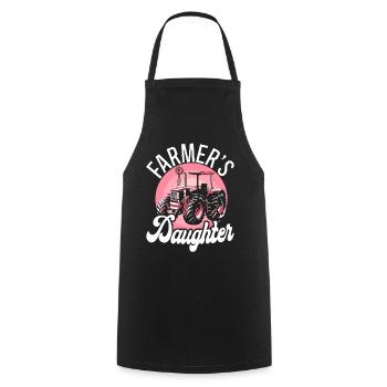 Farming Farmer Daughter Tractor - Cooking Apron - black - Front - AI Model Male 185 dark (185cm)