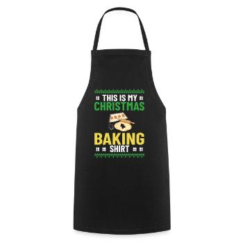 Weihnachten Backen Plätzchen Kekse Lebkuchen - Kochschürze - Schwarz - Vorne - AI Model Male 185 dark (185cm)