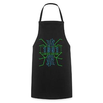 Birthday 1991 Gaming Limited Edition Gamer - Cooking Apron - black - Front - AI Model Male 185 dark (185cm)