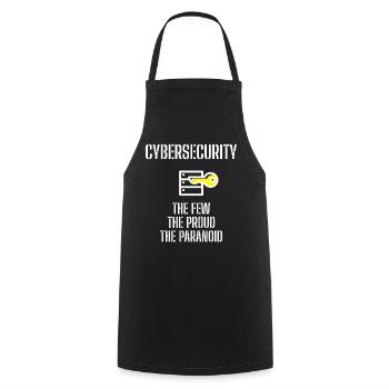 Cybersécurité - Informaticiens en sécurité des TI - Tablier de cuisine - noir - Devant - AI Model Male 185 dark (185cm)