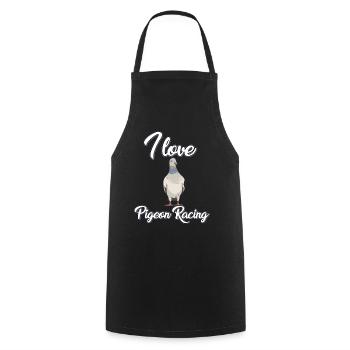I love pigeon racing - Cooking Apron - black - Front - AI Model Male 185 dark (185cm)