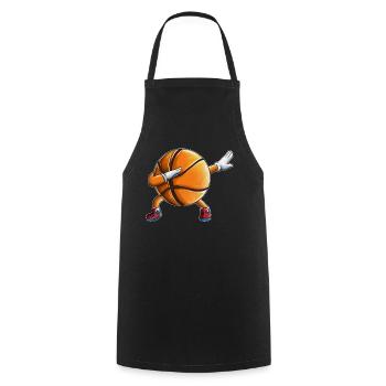 Basketball Fan Kids Sport Spiel Training Outfit - Kochschürze - Schwarz - Vorne - AI Model Male 185 dark (185cm)