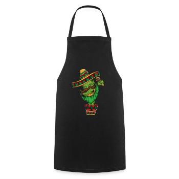 Maracas Mexique Désert Cactus Poncho Cinco de Mayo - Tablier de cuisine - noir - Devant - AI Model Male 185 dark (185cm)