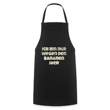 Ich Bin Nur Wegen Den Bananen Hier - Marathon - Kochschürze - Schwarz - Vorne - AI Model Male 185 dark (185cm)