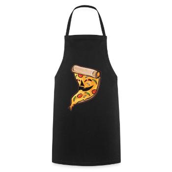 Evil Jack O Lantern Pizza Slice Halloween - Kochschürze - Schwarz - Vorne - AI Model Male 185 dark (185cm)