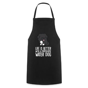 Life Is Better With A Portuguese Water Dog - Cooking Apron - black - Front - AI Model Male 185 dark (185cm)