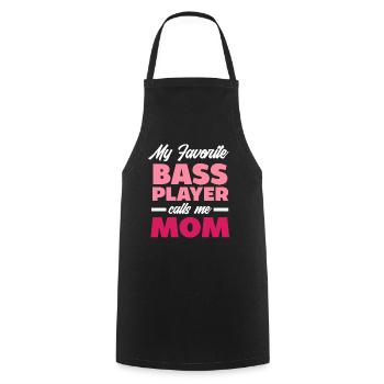 Guitar Mama Bass Player - Cooking Apron - black - Front - AI Model Male 185 dark (185cm)