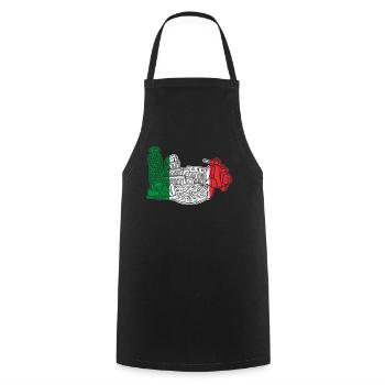 Italie Rome - Tablier de cuisine - noir - Devant - AI Model Male 185 dark (185cm)