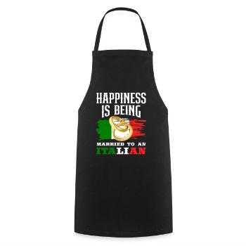 Italie Italien Mariage Mari Femme Marié - Tablier de cuisine - noir - Devant - AI Model Male 185 dark (185cm)