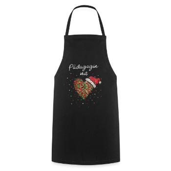 Pädagogin Mit Herz Tagesmutter Weihnachtsfeier - Kochschürze - Schwarz - Vorne - AI Model Male 185 dark (185cm)