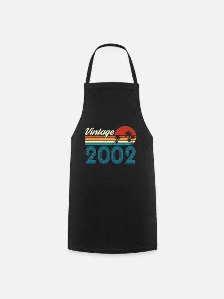 Vintage 2002 Vintage Anniversaire Rétro Vintage - Tablier de cuisine - noir