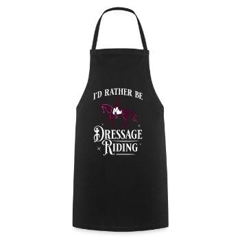 Dressur Reiten Pferd Training Dressurreiten - Kochschürze - Schwarz - Vorne - AI Model Male 185 dark (185cm)