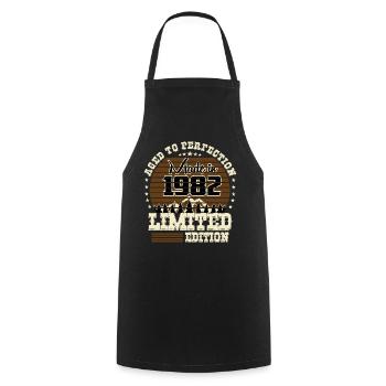 1982 Limited Edition - Cooking Apron - black - Front - AI Model Male 185 dark (185cm)