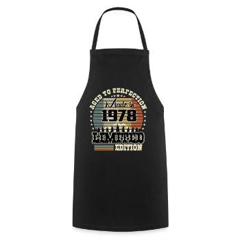 1978 Limited Edition - Cooking Apron - black - Front - AI Model Male 185 dark (185cm)