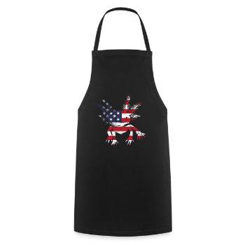 Axolotl American Flag Axolotl - Kochschürze - Schwarz - Vorne - AI Model Male 185 dark (185cm)