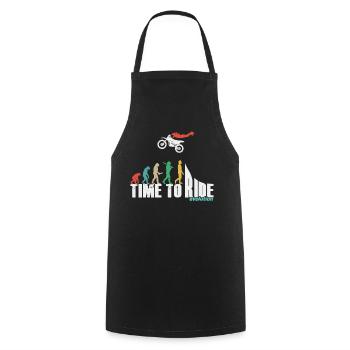Motocross enduro motorcycle freestyle extreme sport - Cooking Apron - black - Front - AI Model Male 185 dark (185cm)