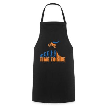 Motocross Enduro Motorcycle Freestyle Extreme Sport - Cooking Apron - black - Front - AI Model Male 185 dark (185cm)