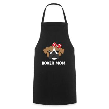 Boxer Mom Funny Boxer Dog Owner Mama - Cooking Apron - black - Front - AI Model Male 185 dark (185cm)