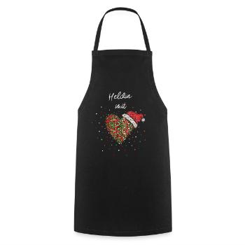 Heldin mit Herz Betreuung Weihnachtsgeschenk X-Mas - Kochschürze - Schwarz - Vorne - AI Model Male 185 dark (185cm)