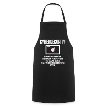 Cybersecurity - IT-Sicherheit Informatiker - Kochschürze - Schwarz - Vorne - AI Model Male 185 dark (185cm)