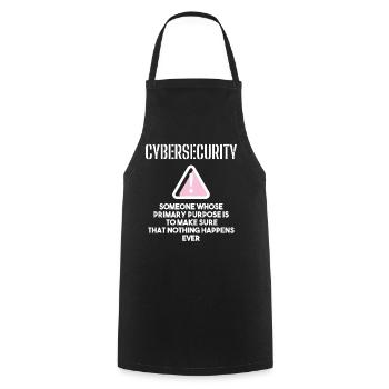 Cybersecurity - IT-Sicherheit Informatiker - Kochschürze - Schwarz - Vorne - AI Model Male 185 dark (185cm)