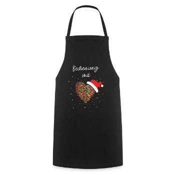 Bedienung Mit Herz Kellnerin Weihnachtsoutfit - Kochschürze - Schwarz - Vorne - AI Model Male 185 dark (185cm)