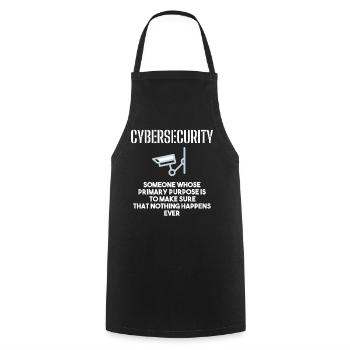 Cybersecurity - IT-Sicherheit Informatiker - Kochschürze - Schwarz - Vorne - AI Model Male 185 dark (185cm)