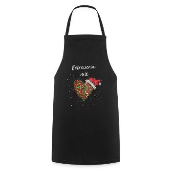 Betreuerin mit Herz Weihnachtsoutfit Advent - Kochschürze - Schwarz - Vorne - AI Model Male 185 dark (185cm)