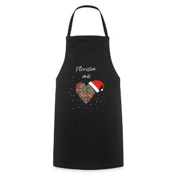 Floristin Mit Herz Blumenladen Weihnachtsoutfit - Kochschürze - Schwarz - Vorne - AI Model Male 185 dark (185cm)