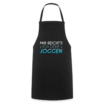Joggen Spruch - Kochschürze - Schwarz - Vorne - AI Model Male 185 dark (185cm)