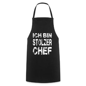 Ich Bin Stolzer Chef - Kochschürze - Schwarz - Vorne - AI Model Male 185 dark (185cm)