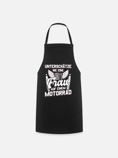 Motorbike Motorrad Enduro Motocross Biker Girl - Kochschürze - Schwarz