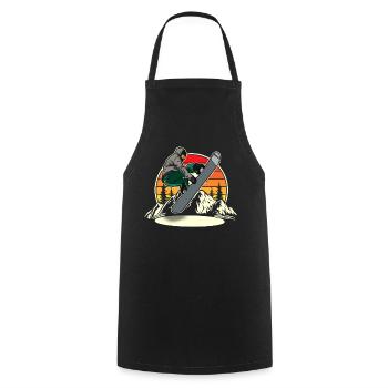 Snowboard Snowboarding Snowboarder - Cooking Apron - black - Front - AI Model Male 185 dark (185cm)