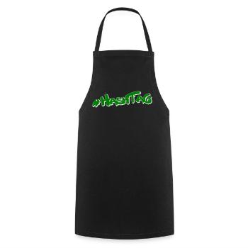 Hashtag Cannabis - Cooking Apron - black - Front - AI Model Male 185 dark (185cm)