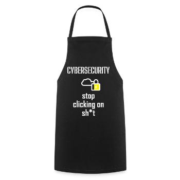 Cybersecurity - IT-Sicherheit Informatiker - Kochschürze - Schwarz - Vorne - AI Model Male 185 dark (185cm)