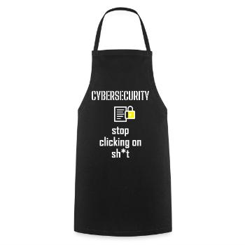 Cybersecurity - IT-Sicherheit Informatiker - Kochschürze - Schwarz - Vorne - AI Model Male 185 dark (185cm)