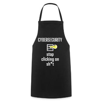 Cybersecurity - IT-Sicherheit Informatiker - Kochschürze - Schwarz - Vorne - AI Model Male 185 dark (185cm)