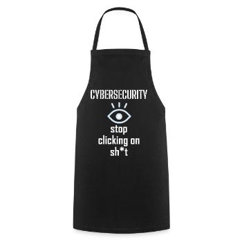 Cybersecurity - IT-Sicherheit Informatiker - Kochschürze - Schwarz - Vorne - AI Model Male 185 dark (185cm)