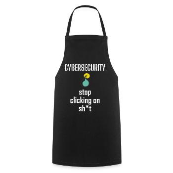 Cybersecurity - IT-Sicherheit Informatiker - Kochschürze - Schwarz - Vorne - AI Model Male 185 dark (185cm)