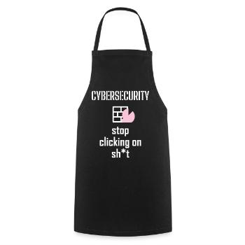 Cybersecurity - IT-Sicherheit Informatiker - Kochschürze - Schwarz - Vorne - AI Model Male 185 dark (185cm)