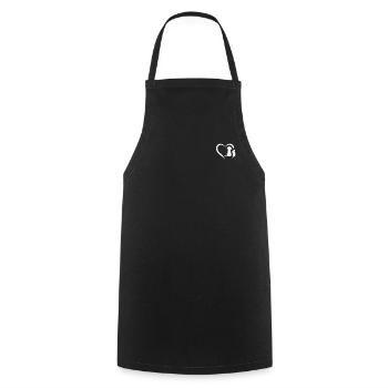 Dog Puppy and Baby Cat Heart - Animal Dog & Cat He - Cooking Apron - black - Front - AI Model Male 185 dark (185cm)